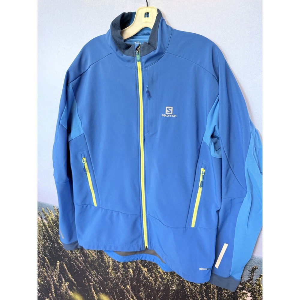 Salomon Momentum Soft-Shell Jacket XL Blue AdvancedSkin Dry Shell